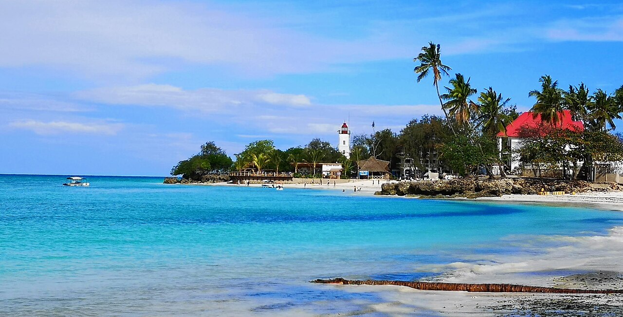The Zanzibar coast and clear Indian Ocean water